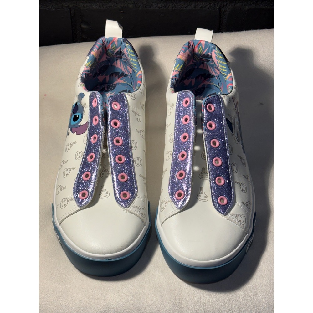 Disney Ground Up Lilo & Stitch Ohana White Glitter Low Top Sneakers Mens 11